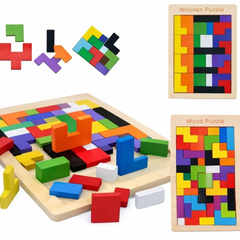 Drewniana układanka Tetris – nauka przez zabawę