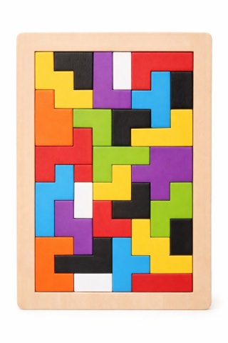 Drewniana układanka Tetris – nauka przez zabawę
