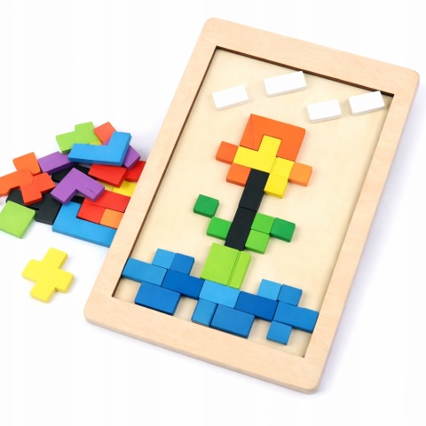 Drewniana układanka Tetris – nauka przez zabawę