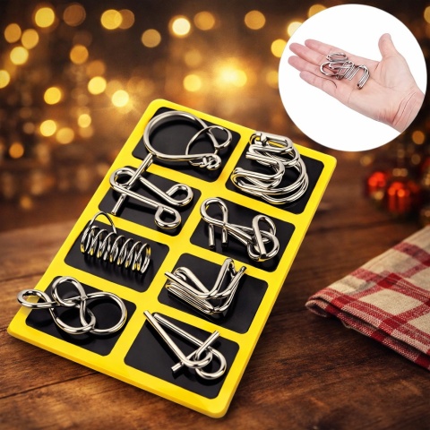 Metalowe Łamigłówki Logicze – Zestaw Edukacyjny